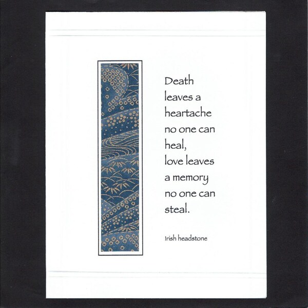 Death leaves a heartache