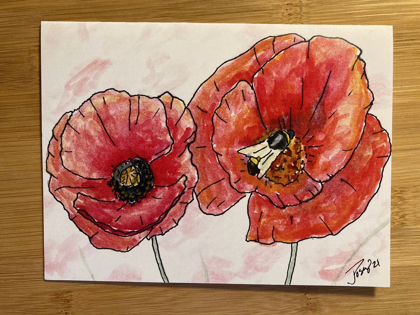 Flower Notecards Set of 8 Watercolor Prints - Etsy