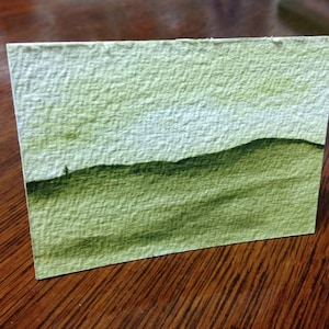 Green Isolation 2 - Original Watercolor ACEO