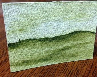 Green Isolation 2 - Original Watercolor ACEO