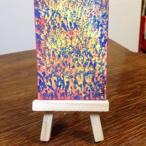 art - abstract Happy Dance - Original Watercolor ACEO painting