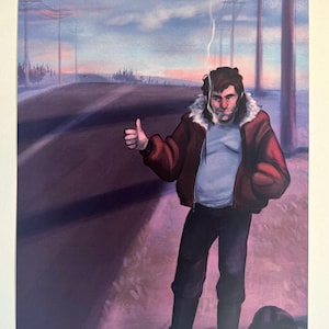 Gravity Falls Stanley fa l'autostop / Stampa artistica 11 x 14
