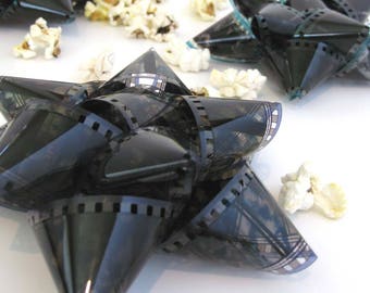 Film Reel Gift Packaging Bows - Set of 3 Bows from Look Who's Talking Now - Repurposed Movie - 35mm Film Bows for Gift Wrapping