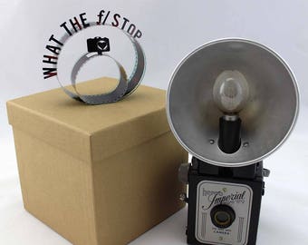 What the f/ Stop - Film Reel Gift Packaging Bow - Pop Up Letters Word Loop - Repurposed from Movie Film Strips - Photographer Gift - Camera