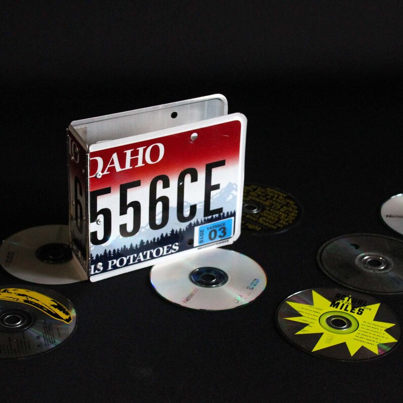 Road Trip License Plate CD Album Upcycled Disc Binder Etsy
