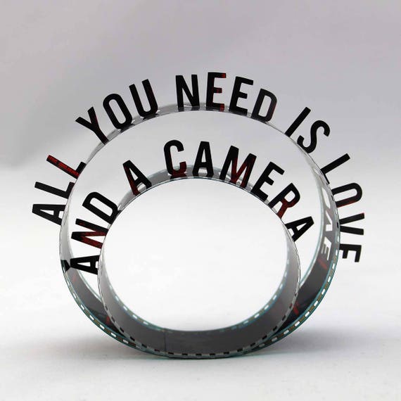 All You Need is Love and a Camera Film Reel Gift Packaging Bow Pop