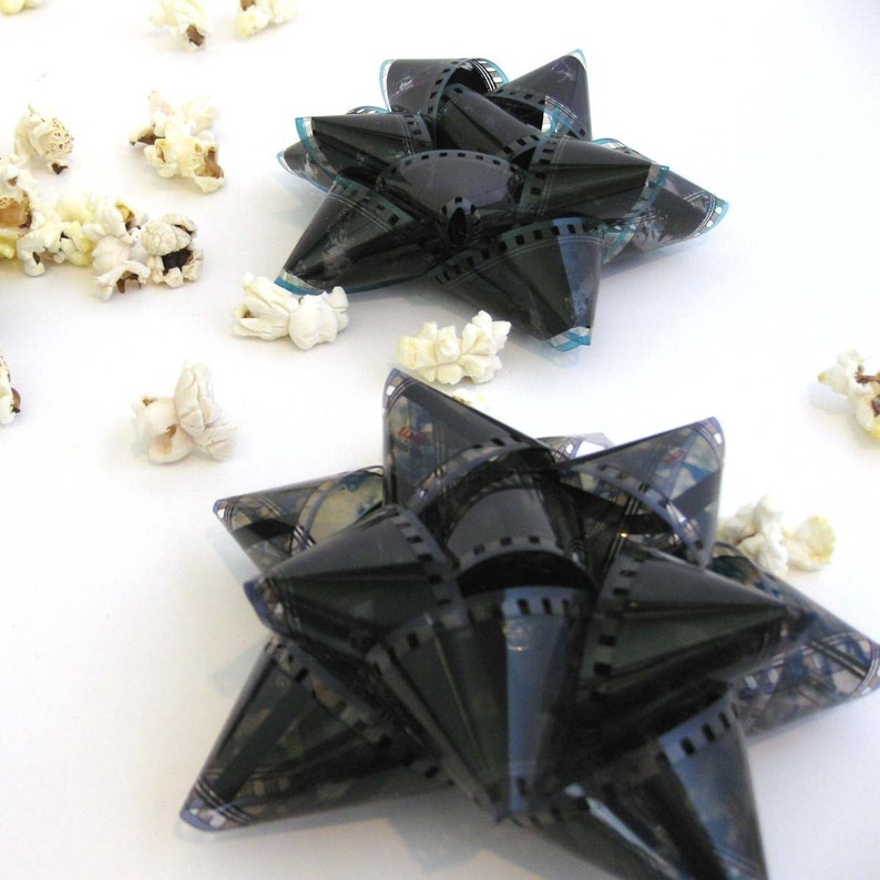Holiday Wrapping Set of 10 Film Reel Gift Packaging Bows Etsy
