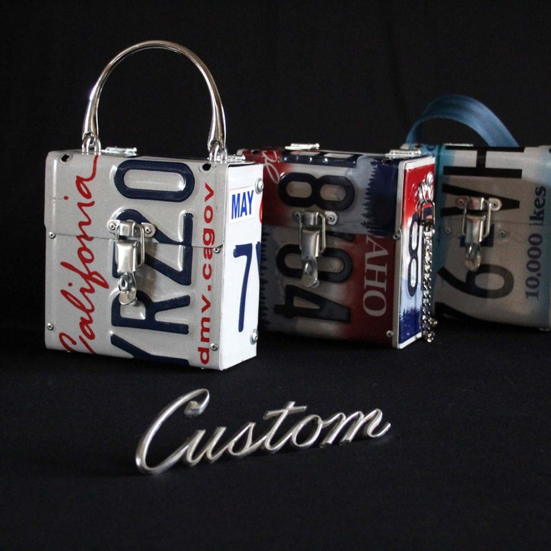 Traffic Stopper License Plate Purse Upcycled Clutch Handbag Etsy