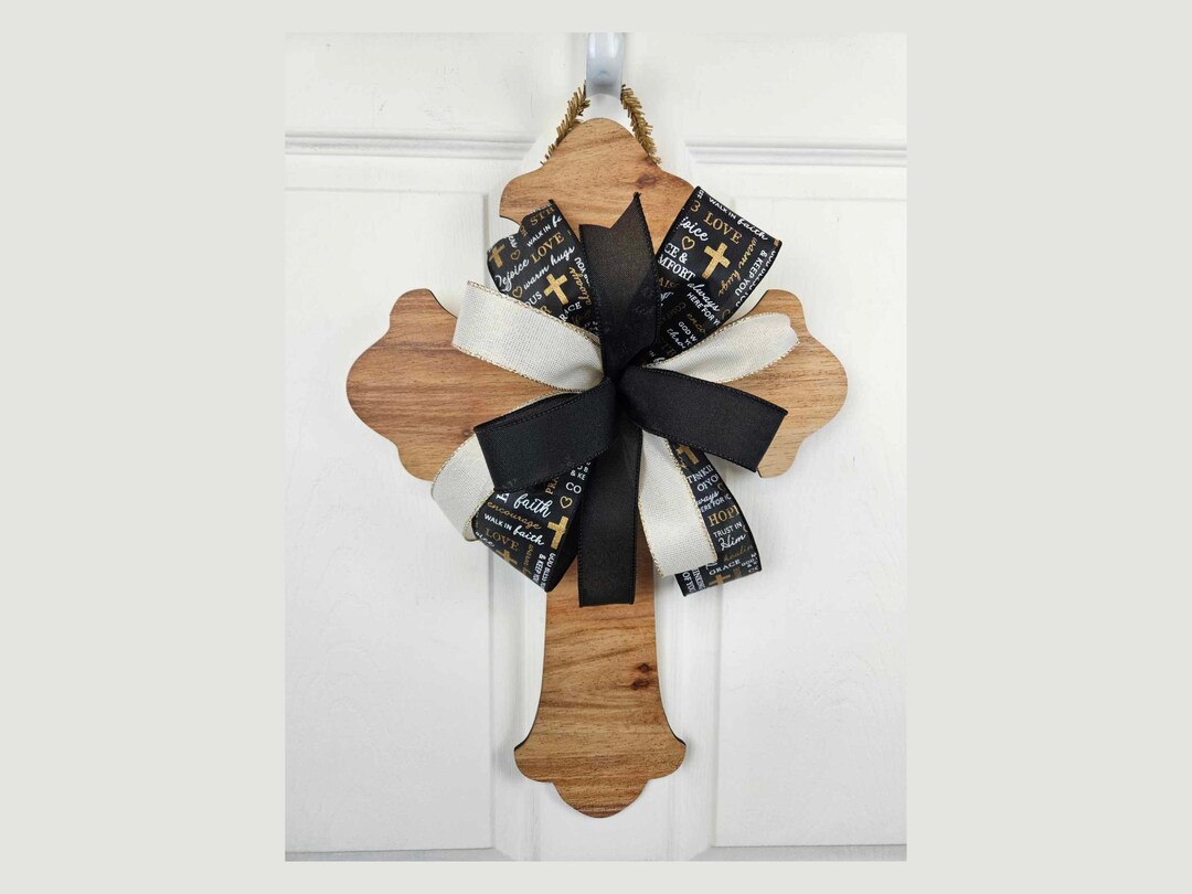 Adams & Co. Wooden Cross Door Wreath Hanger