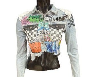 Einzigartige handbemalte Jacke: Einzigartige tragbare Kunst