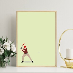 Baseball Player - Wallart - art, print, minimal, modern, wall art, sport, hobby, baseball, pop art