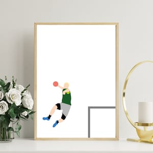 Handball Player - Wallart - art, print, minimal, modern, wall art, sport, hobby, baseball, pop art