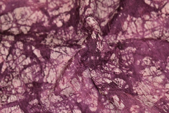 Crackly Abstract Wax Batik Dyed, Textured Fukuras… - image 4