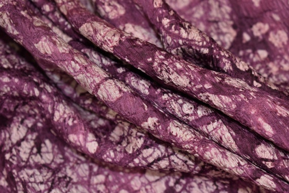 Crackly Abstract Wax Batik Dyed, Textured Fukuras… - image 5