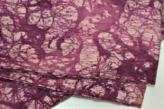 Crackly Abstract Wax Batik Dyed, Textured Fukuras… - image 7