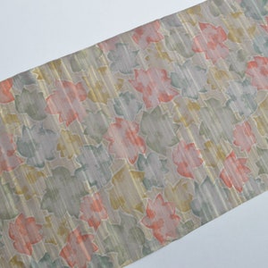 Gorgeous Delicately Colored Autumn Leaves, Woven Polka Dots and Stripes, Silk Vintage Kimono Fabric Traditional Japanese BTY