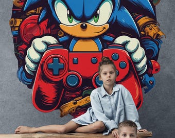 Sonic The Hedgehog Wall Sticker - Sonic Knuckles And Tails In Air Wall