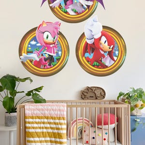Removable Vinyl Super Sonic Wall Decal Sonic The Hedgehog Wall Art Children Room Wall Sticker For Boy Room Decor
