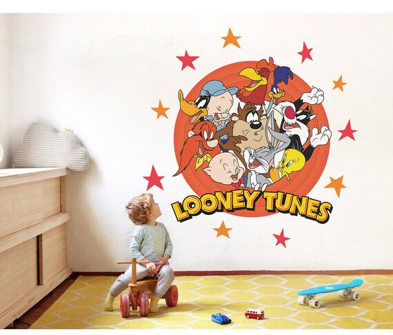 Peel and Stick Looney Tunes Wall Decal Bugs Bunny, Sylvester