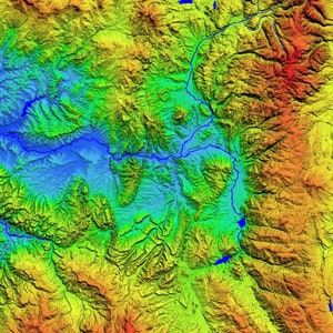 Topografie muurkunst Yampa Valley, Colorado, VS