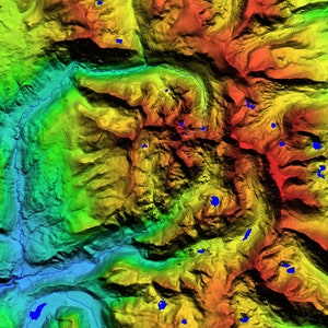 Zirkel Circle, Zirkel Wilderness Colorado Topografía Arte de pared
