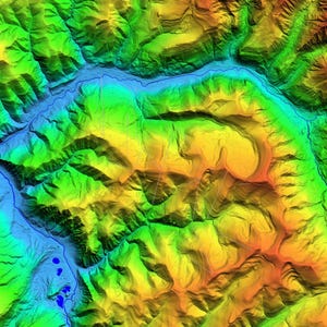 Arte de pared de topografía de Vail Colorado