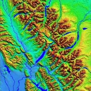 Parque Nacional Glacier Montana EE.UU., Topografía Arte de la pared