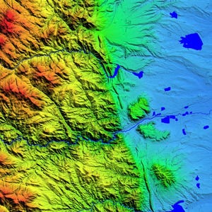 Arte de pared de topografía dorada de Colorado