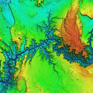Arte de la pared de la topografía del Gran Cañón Arizona EE.UU.