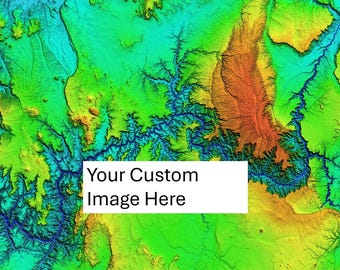 Custom Elevation Map Wall Art | USA and Canada | Hiking | Outdoors | Skiing | Gift | 3D Terrain Map | Decor | Topographic Map