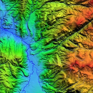 Steamboat Springs Colorado USA Topographie Wandkunst