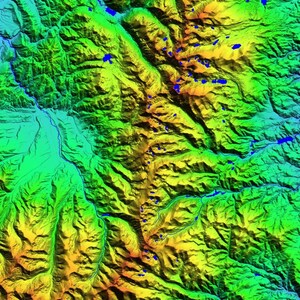Indian Peaks/James Peak Wilderness Areas, Colorado USA Topographie Wandkunst