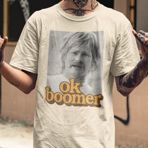 ok boomer Blink-182 themed tee shirt (original) by Elder Emo