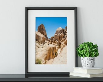 Joshua Tree Rocks, Desert Photography, Southern California Fine Art Print, Desert Decor, National Park Wall Art, Road Trip, Bouldering