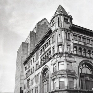 Louisville Kentucky Wall Art, Historic, Spaghetti Factory, Levy Bros Building, Black and White Film Photography, Architecture, Street Scene image 2