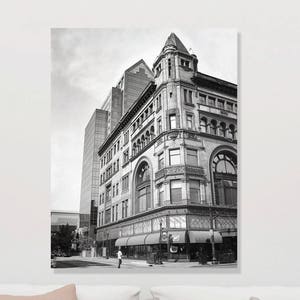 Louisville Kentucky Wall Art, Historic, Spaghetti Factory, Levy Bros Building, Black and White Film Photography, Architecture, Street Scene image 1