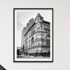 Louisville Kentucky Wall Art, Historic, Spaghetti Factory, Levy Bros Building, Black and White Film Photography, Architecture, Street Scene image 3