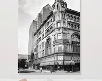 Louisville Kentucky Fotografie Druck, Alte Spaghetti Fabrik, Schwarz und Weiß Architektur