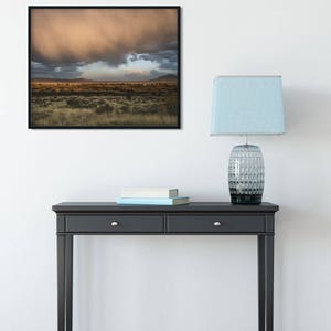 Stormy Desert Photo Print, Southwest Photography, Weather Landscape ,New Mexico Scenery, Valley of Fire Storm Clouds image 4