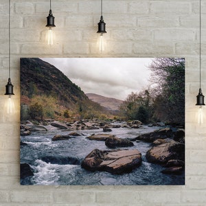 River Photography Print, Snowdonia Wales Rocky River Nature Landscape Print, Fine Art Nature Decor