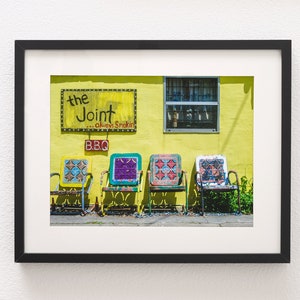 Colorful Kitchen Decor, New Orleans Photography, Folk Art, Americana Decor, Yellow, BBQ, Rustic Photography, Bywater, French Quarter