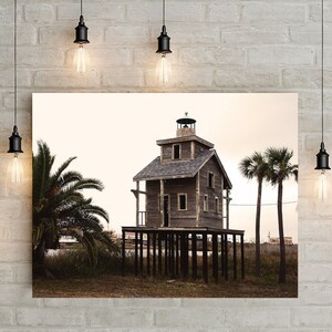 Louisiana fotografie, fotoafdruk spookhuis schoolgebouw, decor Bayou