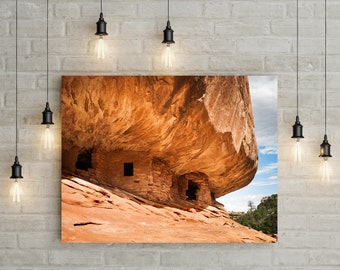 Cliff House Photography Print, Native American Decor, Southwest Wall Art, Anasazi, Navajo Ute Archeology