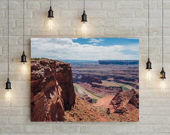 Impresión fotográfica de Canyonlands View, fotografía de Moab, Utah, suroeste del río Colorado, senderismo, parque nacional, pasión por los viajes