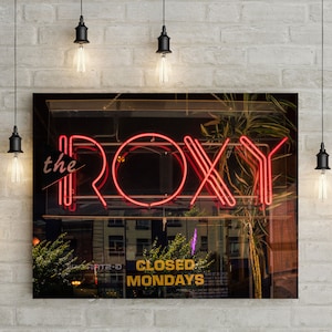 Portland Oregon History, The Roxy Café Vintage Sign Art Print, Color Print Diner Restaurant, Dive, Pearl District, Burnside PDX