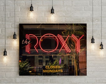 Portland Oregon History, The Roxy Café Vintage Sign Art Print, Color Print Diner Restaurant, Dive, Pearl District, Burnside PDX