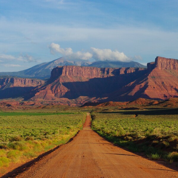 Moab Utah Photo Print, Castle Valley, Onion Creek, Desert and Mountains