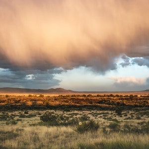 Stormy Desert Photo Print, Southwest Photography, Weather Landscape ,New Mexico Scenery, Valley of Fire Storm Clouds image 3