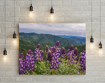 Mountain Wildflowers Photo Print, Spring Scenery, Nature Photography, Purple Lupines, Coeur d'Alene Wilderness, Idaho Mountain Pass