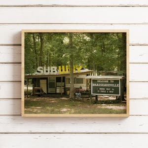 Louisiana Photography, Cajun Decor, Funny Art Print, Bayou, Rustic Swamp Life, Louisiana Forest Photography, Southern Decor, Trailer Park image 3